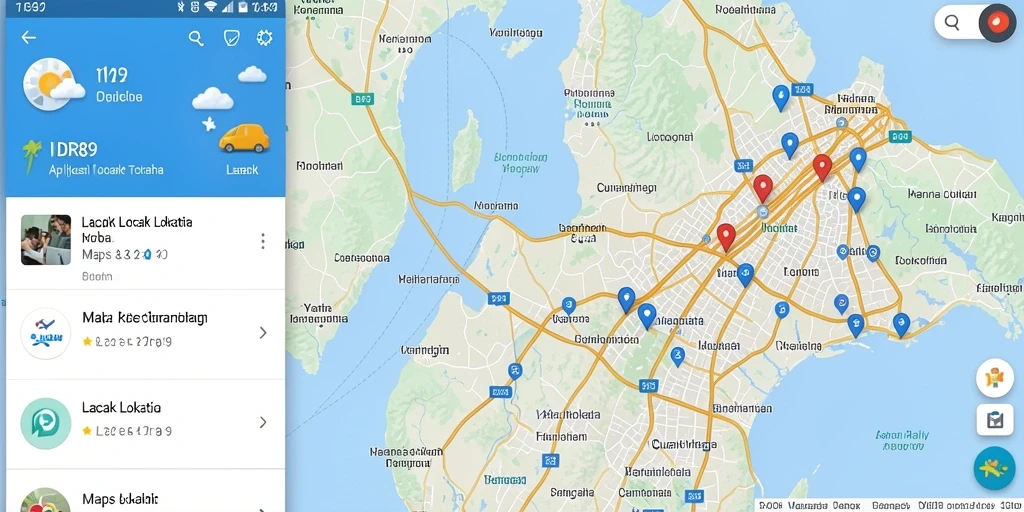 Antarmuka pengguna IDR89 yang menarik dan informatif untuk pelacakan lokasi.