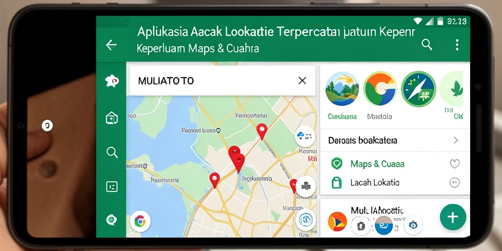 Antarmuka MULIATOTO saat melacak lokasi dengan jelas dan informatif.